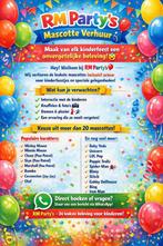 Mascotte verhuur! HEEL VEEL MASCOTTES, Ophalen of Verzenden