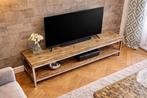 Stevig tv meubel met industriële en chique uitstraling, Huis en Inrichting, Kasten | Televisiemeubels, Ophalen, Teakhout, Zo goed als nieuw