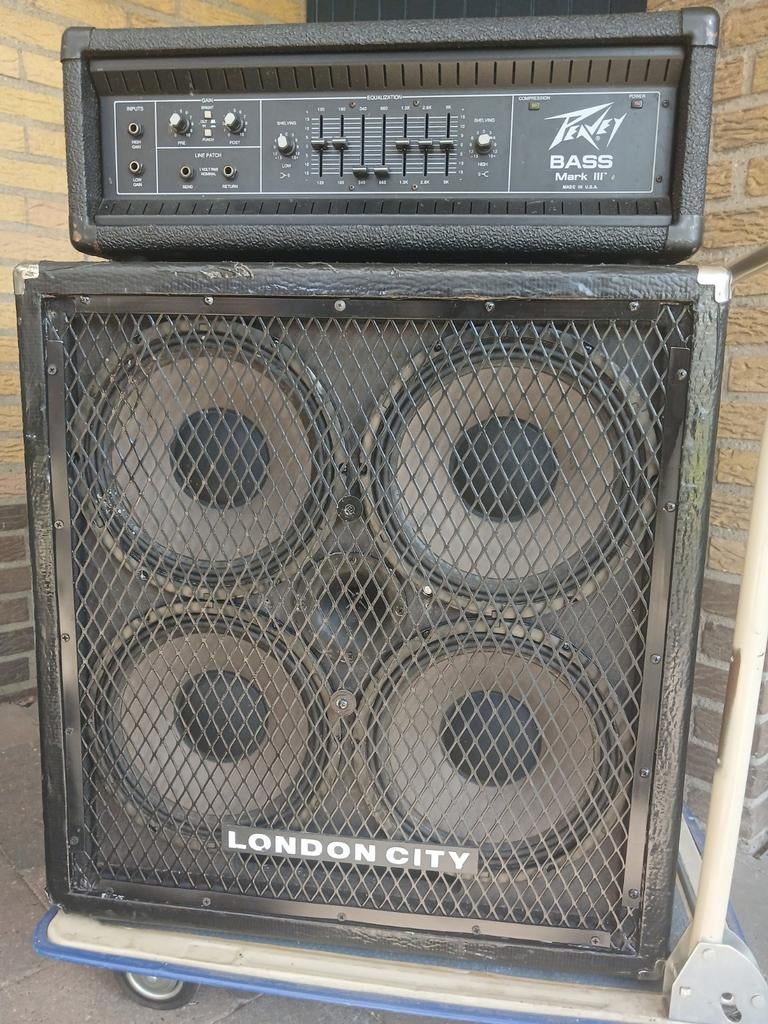 Peavey Mark 3 met London City LCB410., Muziek en Instrumenten, Versterkers | Bas en Gitaar, Ophalen, Gebruikt, 100 watt of meer