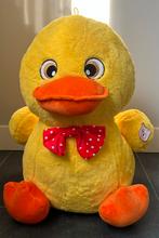 Grote gele pluche eend met strik NIEUW, Ophalen, Nieuw, Eend