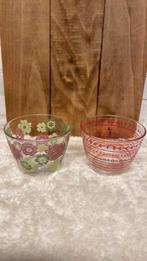 IKEA, 2 vintage schaaltjes Vereco France, Ophalen of Verzenden, Overige stijlen, Glas, Schaal of Schalen
