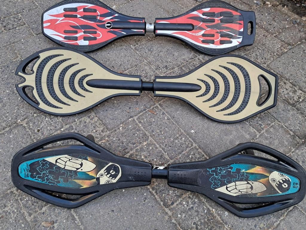 3 waveboard soort skateboard met 2 zwenkwielen streetsurfing, Ophalen of Verzenden, Gebruikt, Waveboard
