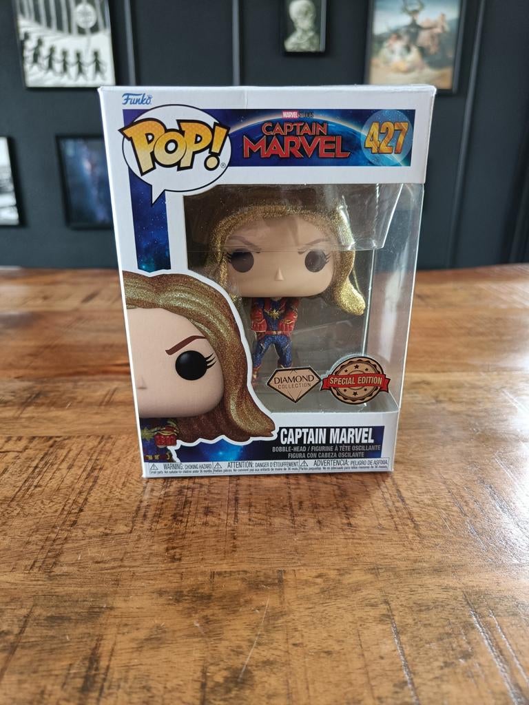 Funko pop Captain marvel diamond collection, Ophalen of Verzenden, Nieuw