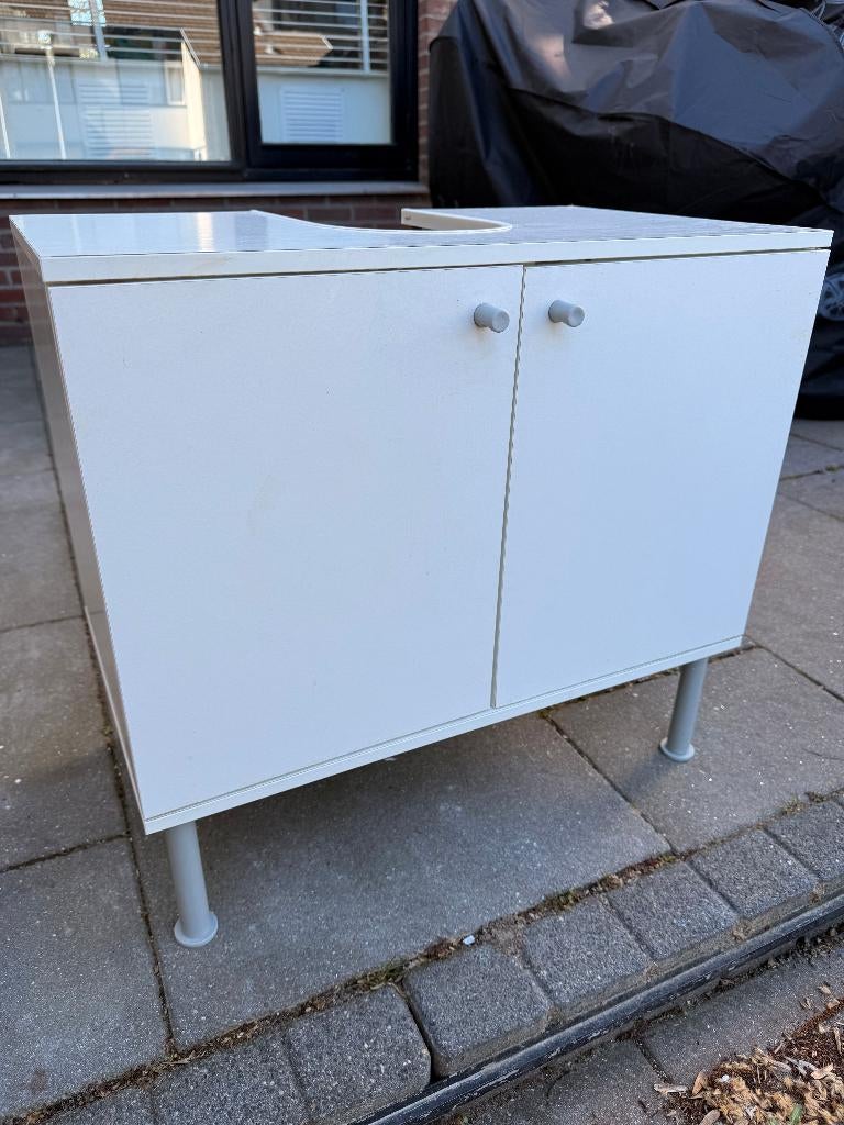 Witte badkamerkast / wastafelonderkast kast s, Ophalen, 50 tot 100 cm, Zo goed als nieuw, Minder dan 100 cm