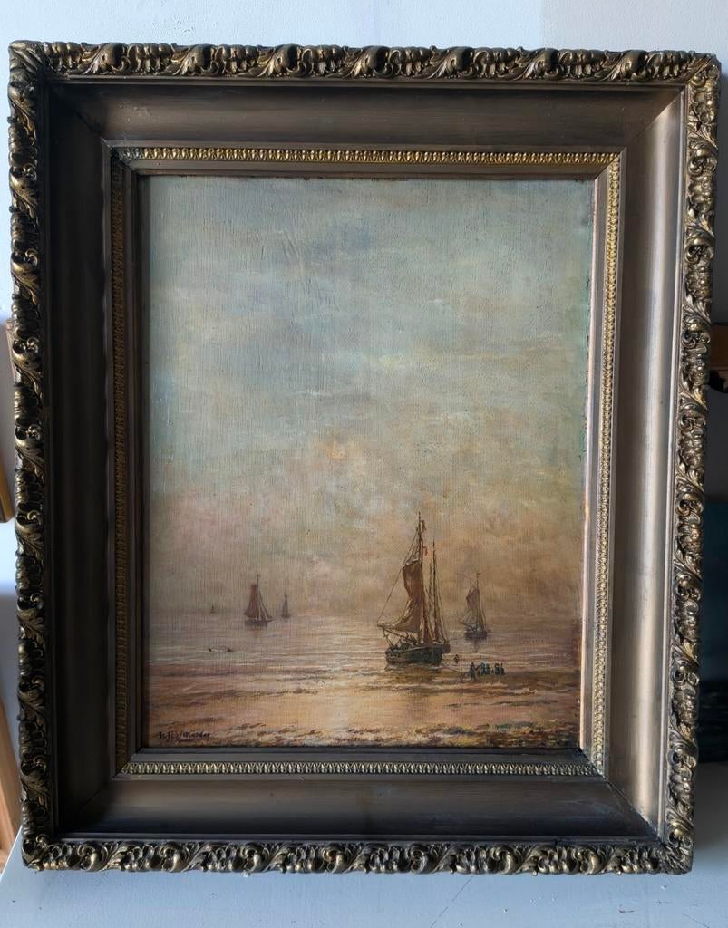 Cor Wakum (1966) - Bomschuit op strand, Antiek en Kunst, Ophalen