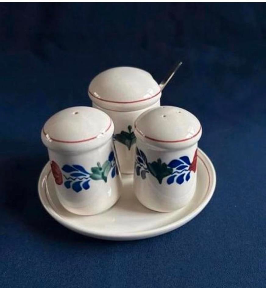 Boerenbont peper, zout en mosterd, Huis en Inrichting, Keuken | Servies, Overige typen, Ophalen of Verzenden, Zo goed als nieuw