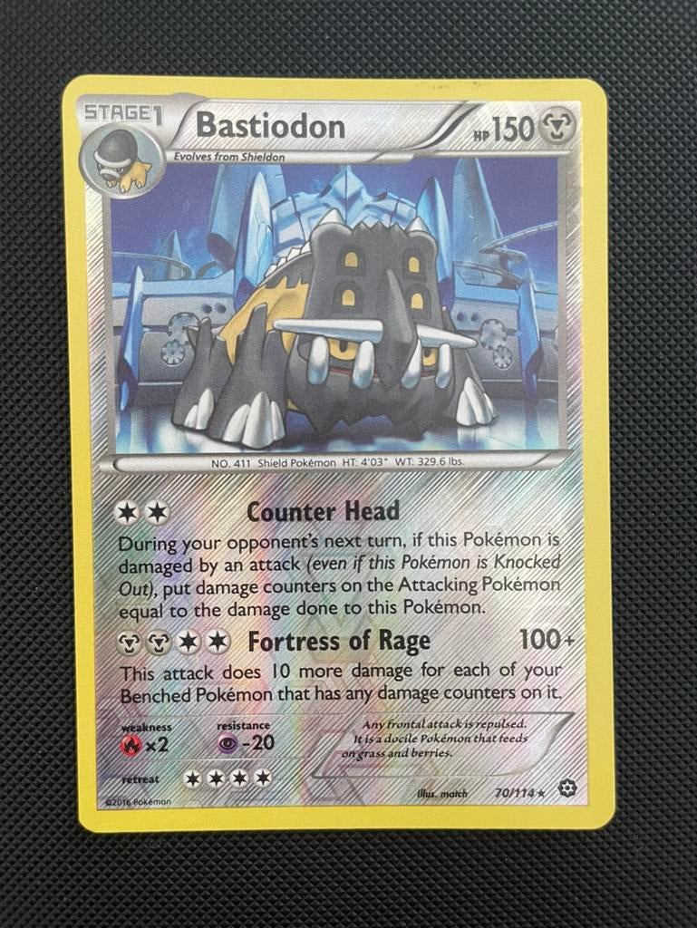 Bastiodon 70/114 Rare Reverse Holo XY Steam Siege, Verzenden, Zo goed als nieuw