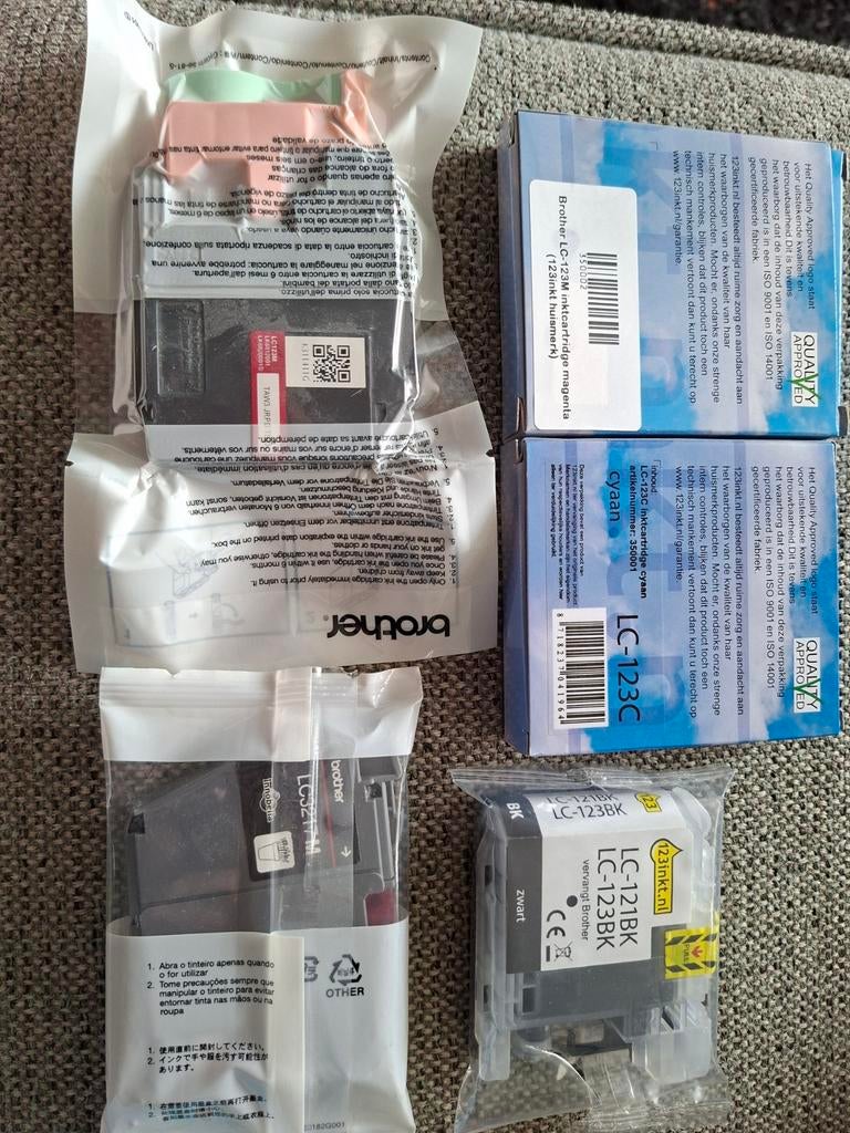 Inktcartridges voor Brother printer (LC-123, LC-121BK), Ophalen of Verzenden, Nieuw