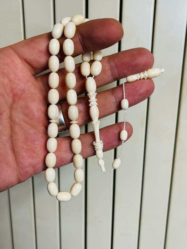 ABDULLAH ÖNER USTA İŞİ HIPOPOTAM DİŞİ TESBİH, Hobby en Vrije tijd, Kralen en Sieraden maken, Ophalen of Verzenden, Zo goed als nieuw