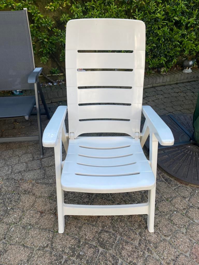 Hartman standen tuinstoel wit., Ophalen, Gebruikt, Kunststof