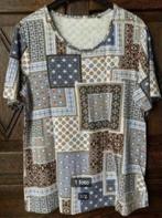 Shirt, top met vierkant-blok-print; M; Canda Moroccan Spirit, Maat 38/40 (M), Beige, Ophalen of Verzenden, Zo goed als nieuw