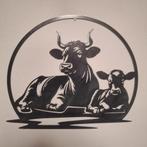 Koe met Kalf gesneden uit Cortenstaal, Ophalen of Verzenden, Nieuw