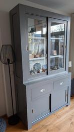 Vitrine kast, Ophalen, Glas, 100 tot 150 cm, Zo goed als nieuw