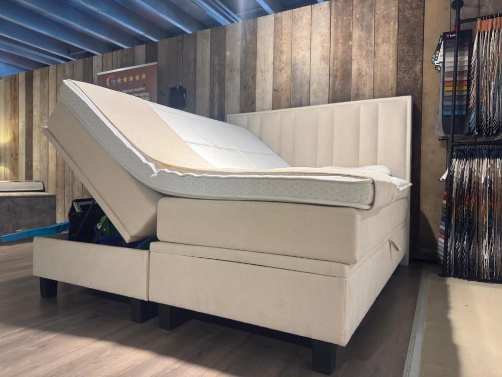 SHOWROOM UITVERKOOP | Opbergboxspring OP = OP, Ophalen, Tweepersoons, Zo goed als nieuw, 180 cm