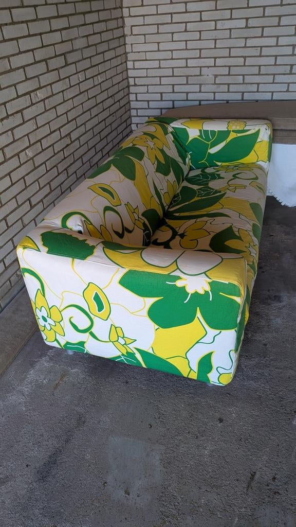 Ikea Klippan 2-zitsbank met bloemenprint, Ophalen, 150 tot 200 cm, Tweepersoons, 75 tot 100 cm