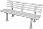 Wit tuinbankje, Ophalen, Gebruikt, Kunststof