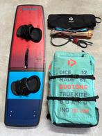 Duotone Dice 12m + Naish Hero 140x43 + Duotone Bar, Ophalen, Gebruikt, Kitesurf-set, Twintip