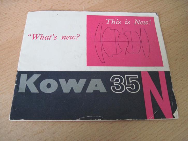 311 - Gebruiksaanwijzing KOWA 35N Kleinbeeldcamera, Audio, Tv en Foto, Fotocamera's Analoog, Gebruikt, Spiegelreflex, Overige Merken