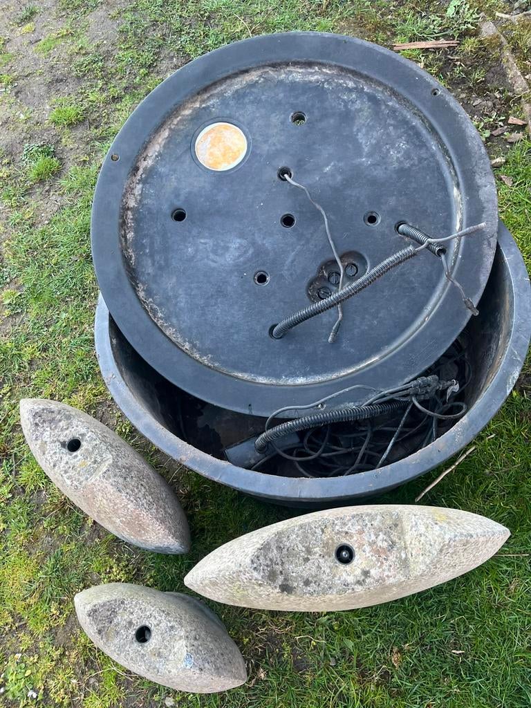 Ubbink waterornamenten set met verlichting, Tuin en Terras, Waterpartijen en Fonteinen, Ophalen, Gebruikt, Waterornament