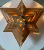 Vintage houten kerstster met verlichting, Diversen, Ophalen of Verzenden, Gebruikt