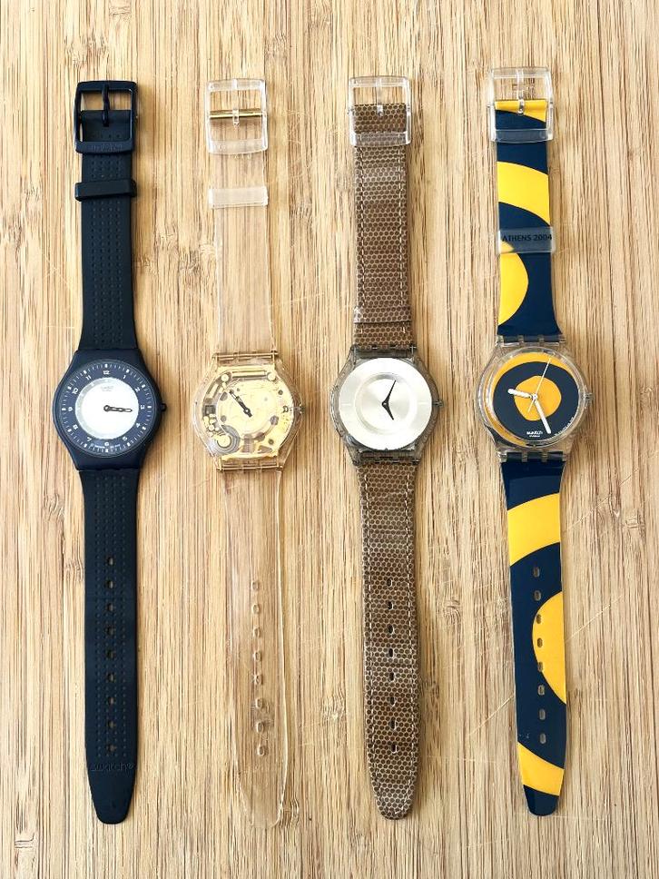 Set van 4 Swatch horloges (inclusief Athens 2004 Olympic), Sieraden, Tassen en Uiterlijk, Horloges | Heren, Nieuw, Polshorloge