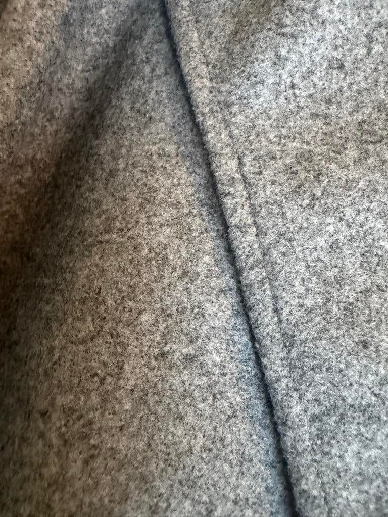 Grijze cape jas met ceintuur, Ophalen of Verzenden, Gedragen, Maat 38/40 (M), Grijs