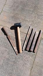** 4 Beitels en een stalen vijl, Ophalen of Verzenden, Gebruikt