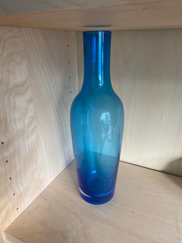 Karaf - Vaas Kobalt Blauw -  IKEA Stockholm 2017, Ophalen of Verzenden, Glas, Overige stijlen, Glas of Glazen