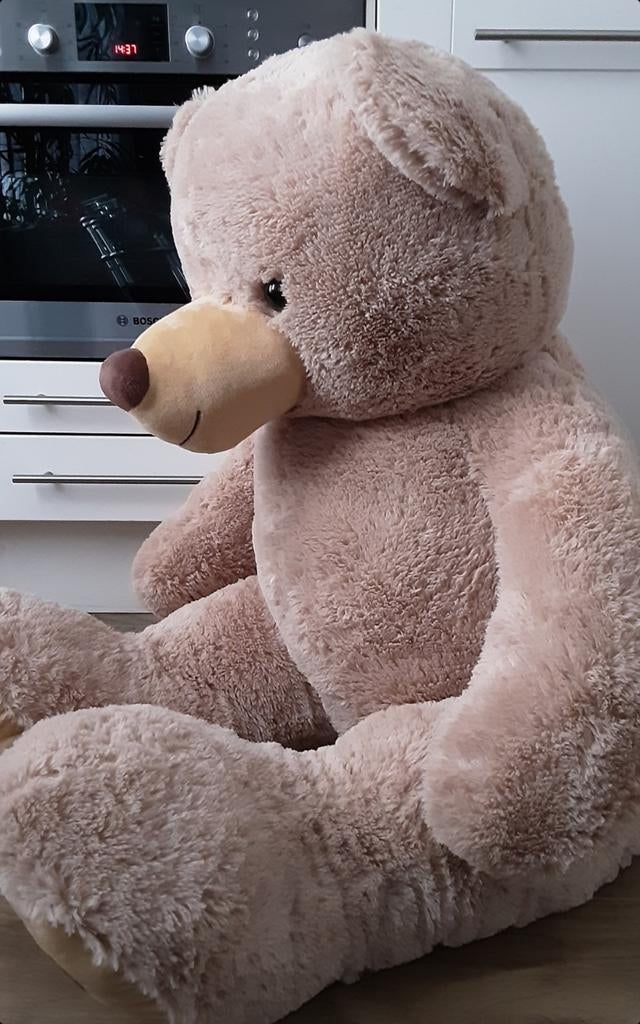 Teddybeer groot knuffelbeer teddy beer 120 cm, Ophalen, Beer, Zo goed als nieuw, Bruin