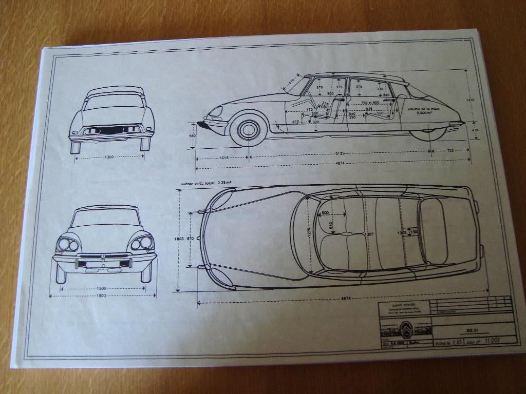 Blauwdruk Andre Citroën 42-30 cm, Ophalen of Verzenden, Nieuw, Auto's