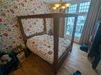 Goossens hemelbed met nachtkastjes (en kledingkasten), Ophalen, Gebruikt, Bruin, Landelijk, Robuust