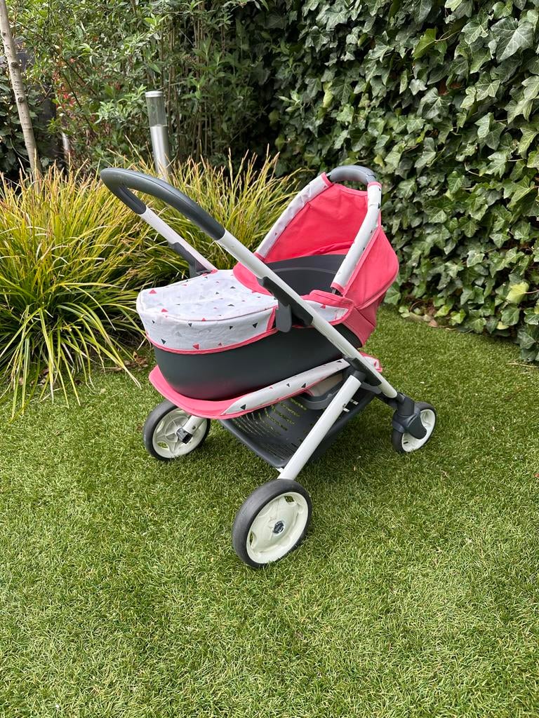 Smoby poppenwagen 3 in 1 roze (reiswieg/buggy/wandelwagen), Ophalen, Gebruikt, Overige typen