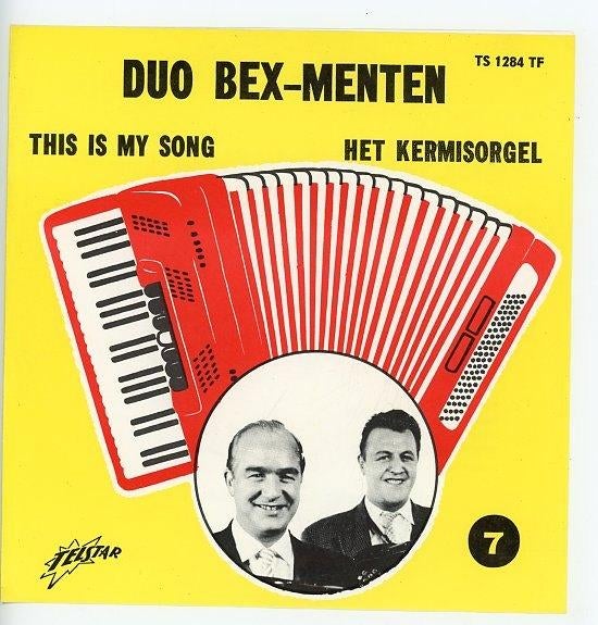 Foto-hoesje- Telstar 1284- Duo Bex-Menten- 1967 ***, Ophalen of Verzenden, Gebruikt, 12 inch, Levenslied of Smartlap