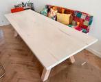 Massief eiken houten tafel - whitewash finish - 280x100cm, Ophalen, Eikenhout, 200 cm of meer, 50 tot 100 cm
