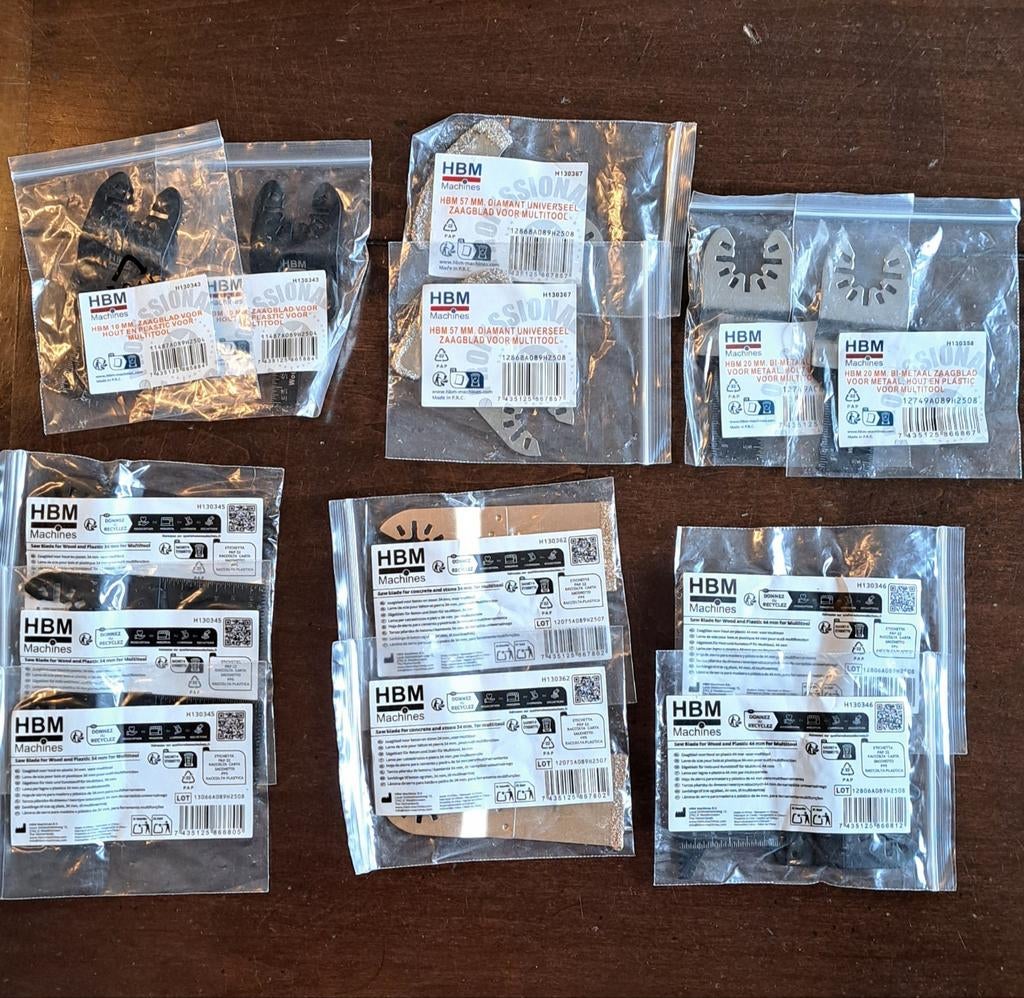 13 zaagbladen voor multitool - NIEUW - HBM machines, Ophalen of Verzenden, Nieuw, 1200 watt of meer