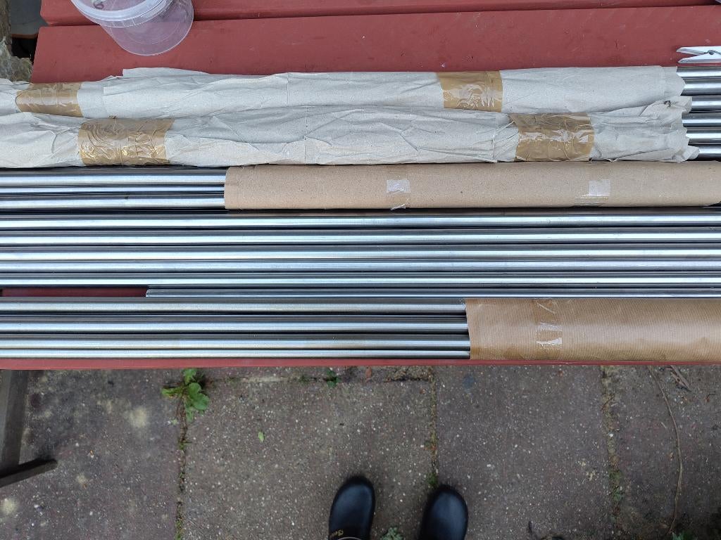 IKEA metalen wandrekken rvs, Huis en Inrichting, Ophalen, Gebruikt