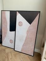 Canvas Schilderij Tweedelig 50x100 cm, Ophalen of Verzenden, Zo goed als nieuw