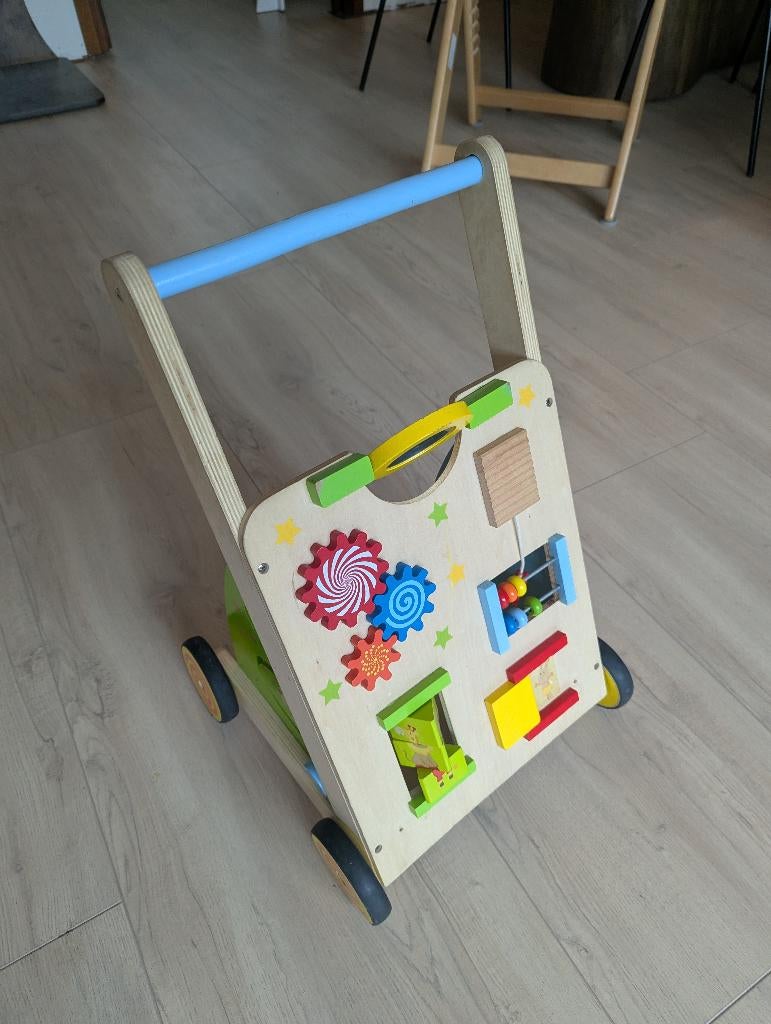 Pinolino Houten Kindercadeaukar 'Kimi' Met Remsysteem En Rubberen Houten Wielen Voor Kinderen Van 1 Tot 6 Jaar Rood