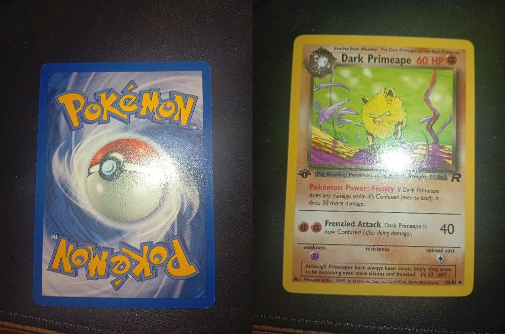Dark Primeape 1st edition (TR 43) - Excellent, Ophalen of Verzenden, Zo goed als nieuw, Losse kaart