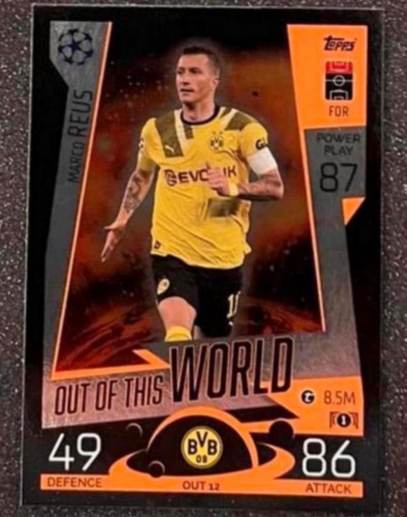 Topps MA EXTRA 22/23   OUT OF THIS WORLD   REUS  BORUSSIA D., Verzenden, Zo goed als nieuw, Plaatje