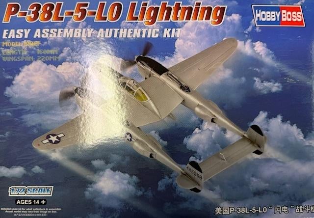 Coelianmodels, Hobby Boss 80284, P-38L-5-LO, 1/72, € 12,99, Overige merken, 1:72 tot 1:144, Nieuw, Ophalen of Verzenden