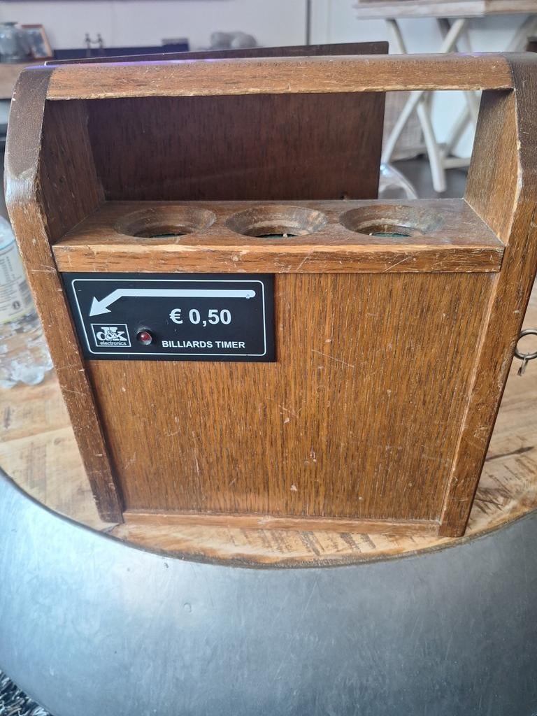 Biljart klok / timer met muntinworp (50 cent), Ophalen of Verzenden, Gebruikt, Overige typen