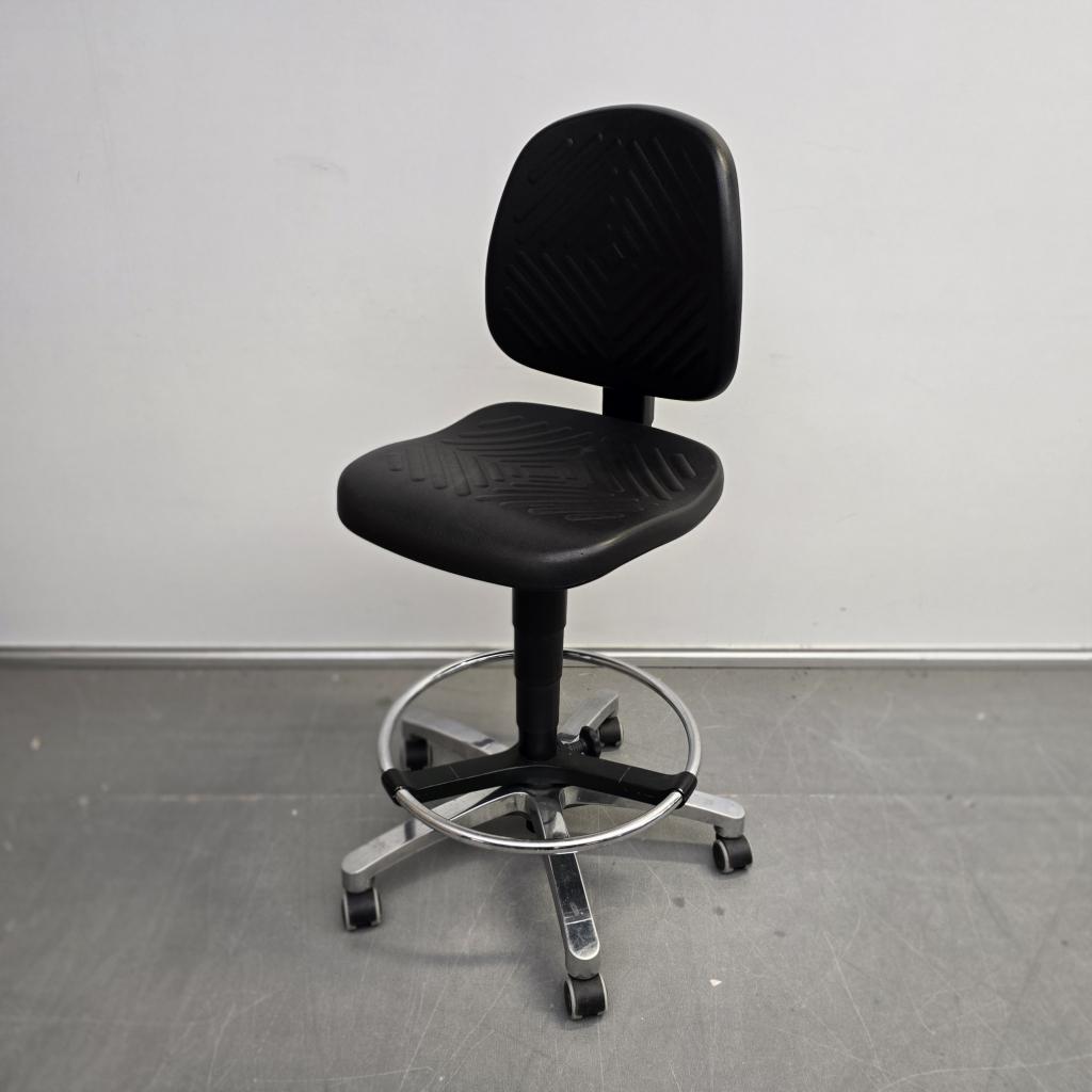 Labkoo werkplaatsstoel - zwarte PU zitting, Niet ingevuld, Gebruikt, Niet ingevuld, Niet ingevuld