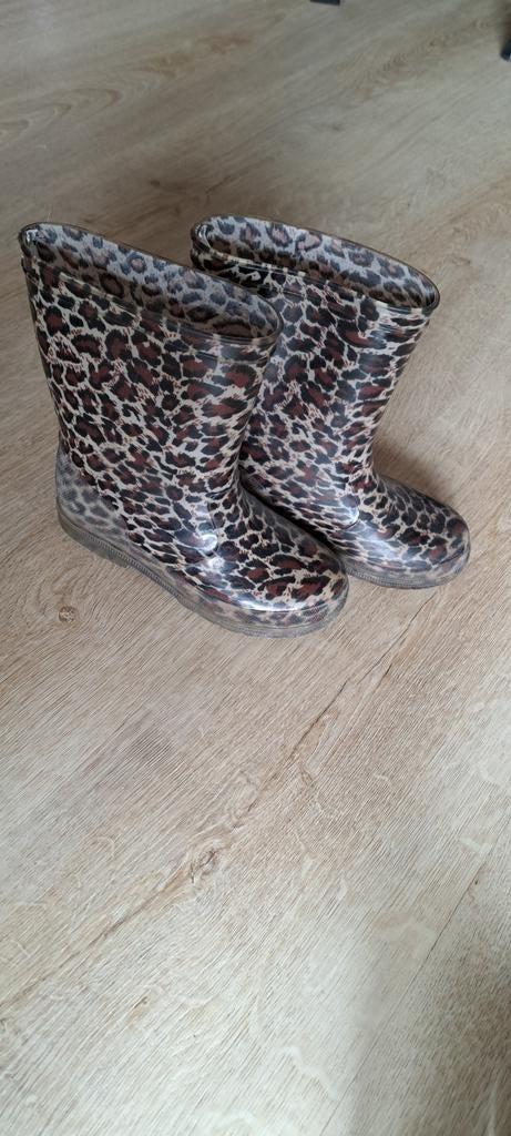 Leuke regenlaarzen met luipaardprint - Maat 28, Ophalen of Verzenden, Gebruikt, Jongen of Meisje, Laarzen