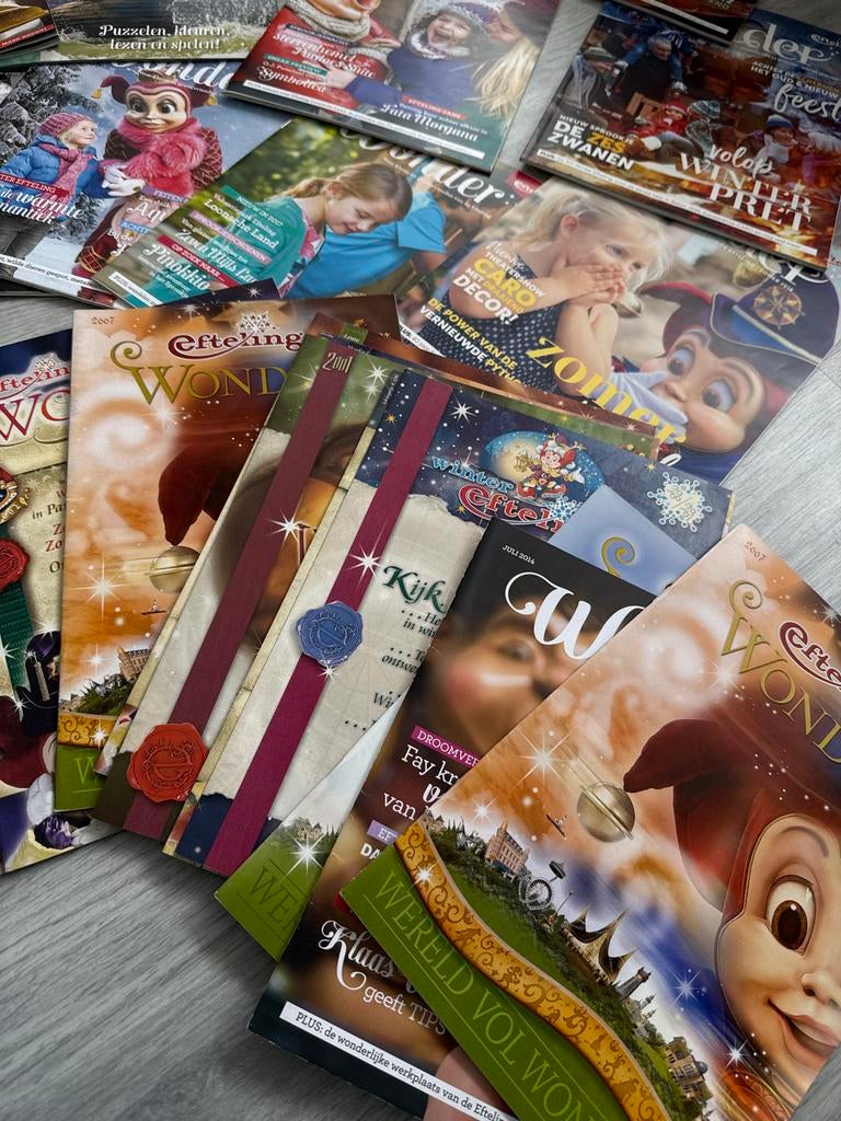 Efteling Wonder Magazine Collectie - Diverse Jaren, Verzamelen, Efteling, Ophalen of Verzenden, Gebruikt, Overige typen