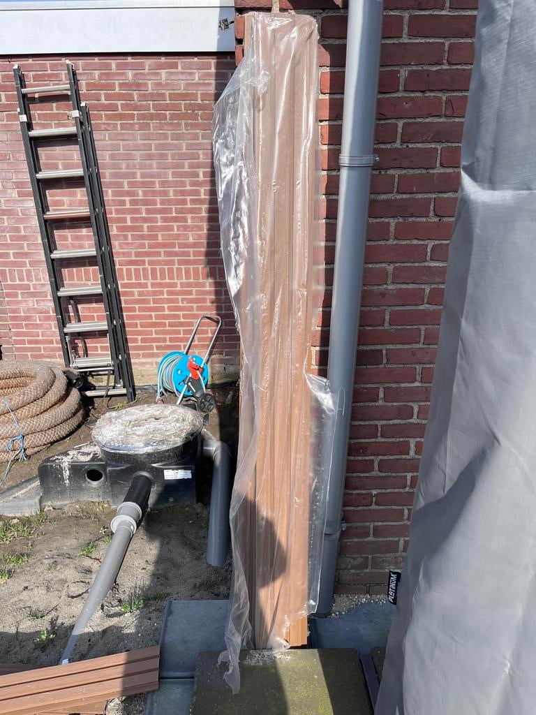 Compoziet schutting, Ophalen, Kunststof, Zo goed als nieuw, 200 cm of meer