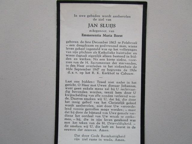 6 Bidprentjes ; oudere, Verzenden, Bidprentje