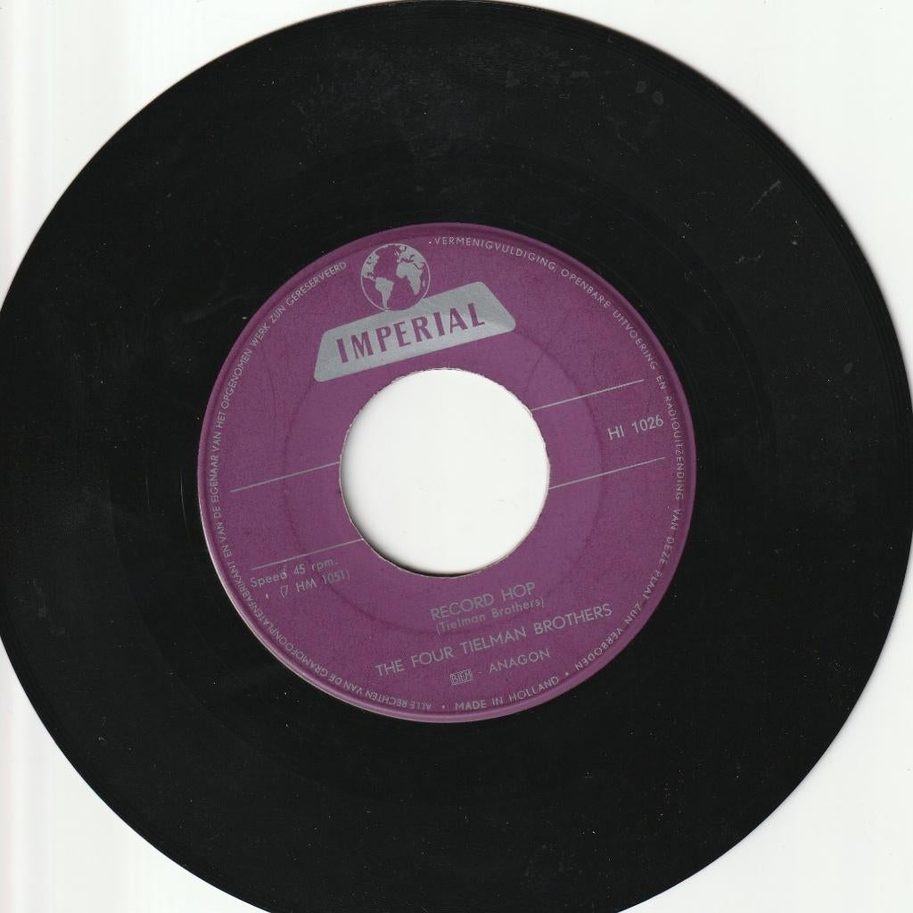 The Four Tielman Brothers- Record Hop & Swing It Up Indorock, Ophalen, Gebruikt, Pop