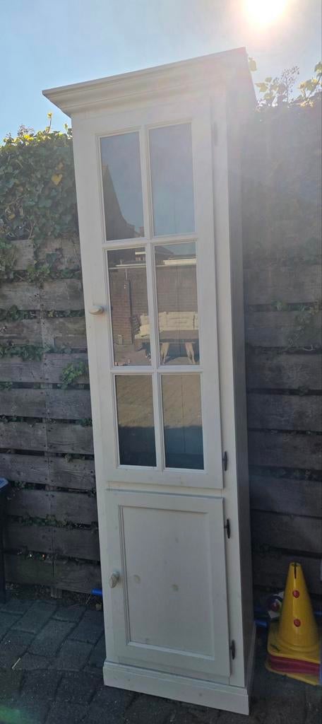 Smal, hoog kastje/buffetkastje/wandkastje in goede staat, Ophalen, Minder dan 50 cm, Glas, Minder dan 25 cm