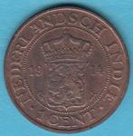 Nederlands-Indië 1 cent 1914, Scho. 888 in munthouder, Ophalen of Verzenden, Koningin Wilhelmina, 1 cent, Losse munt